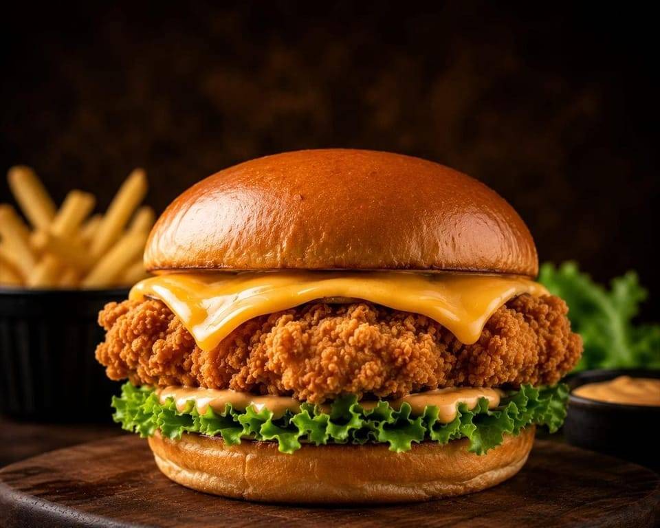 Crispy Chicken Burger from Crave Continental