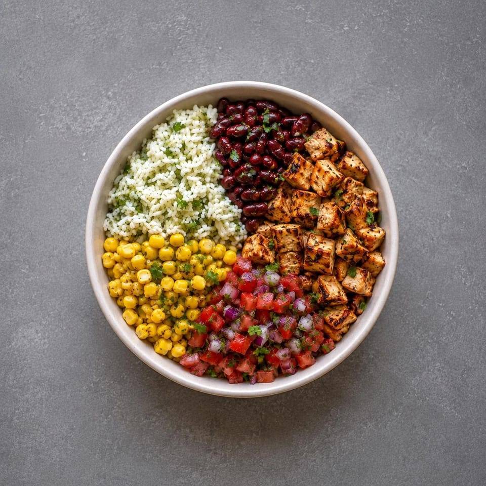 Mexican Paneer Rice Bowl from Crave Continental
