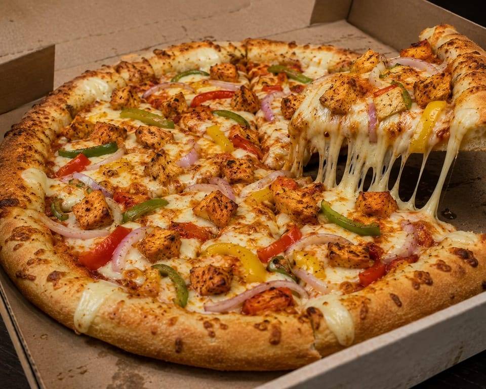 Peri Peri Chicken Cheese Burst Pizza from Crave Continental
