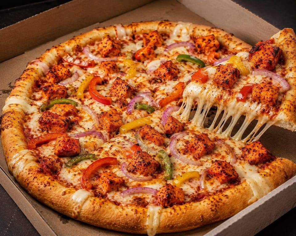 Tandoori Chicken Cheese Burst Pizza from Crave Continental