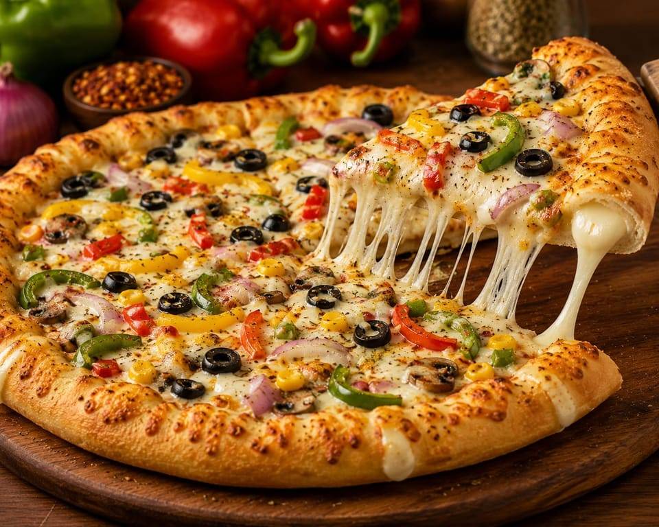 Veg Overload Cheese Burst Pizza from Crave Continental